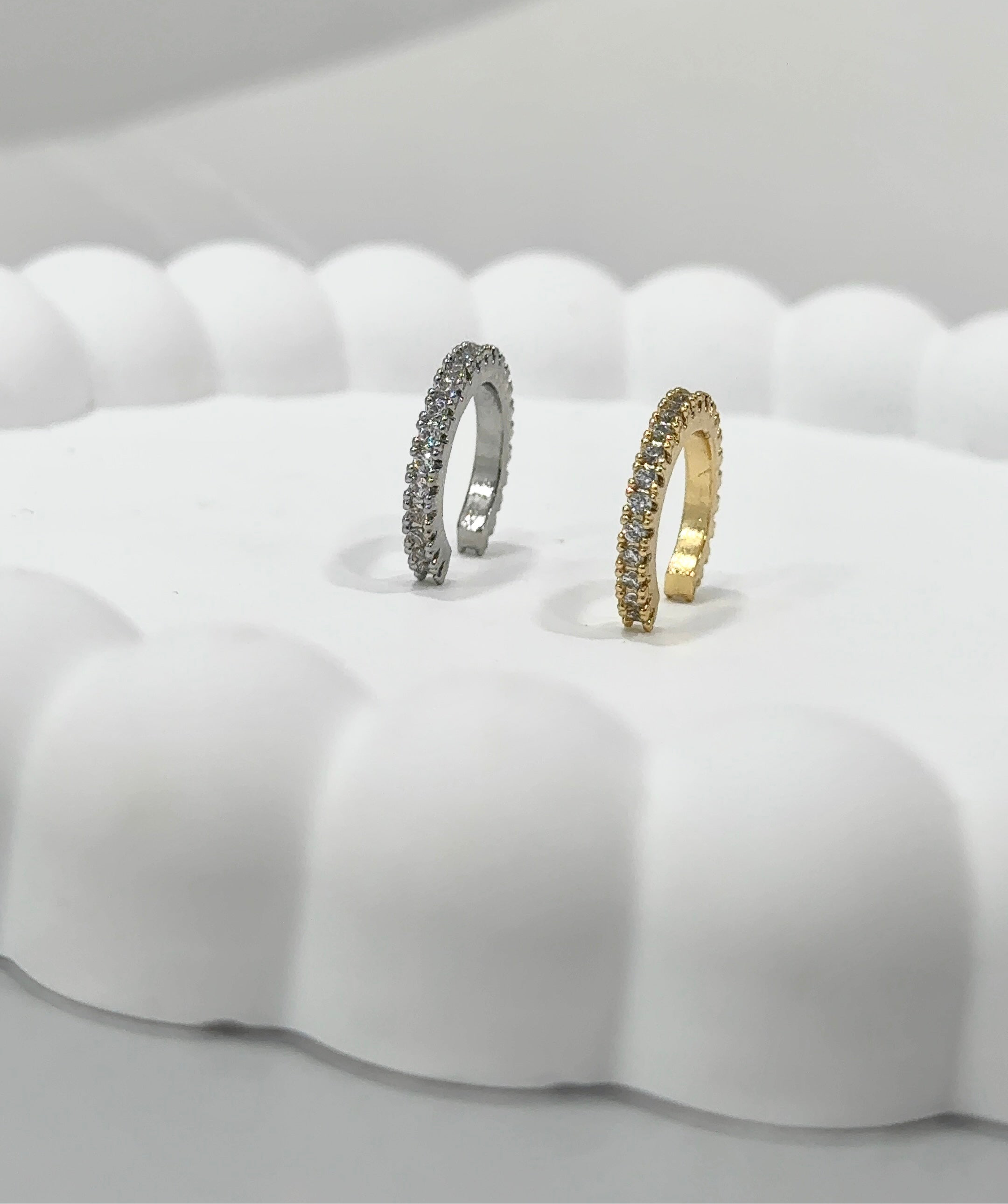 Earcuff linear diamantato