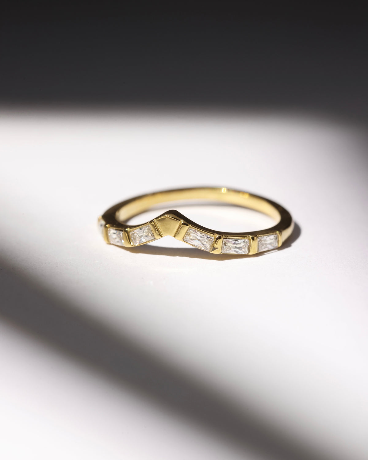 Anello Wave Baguette