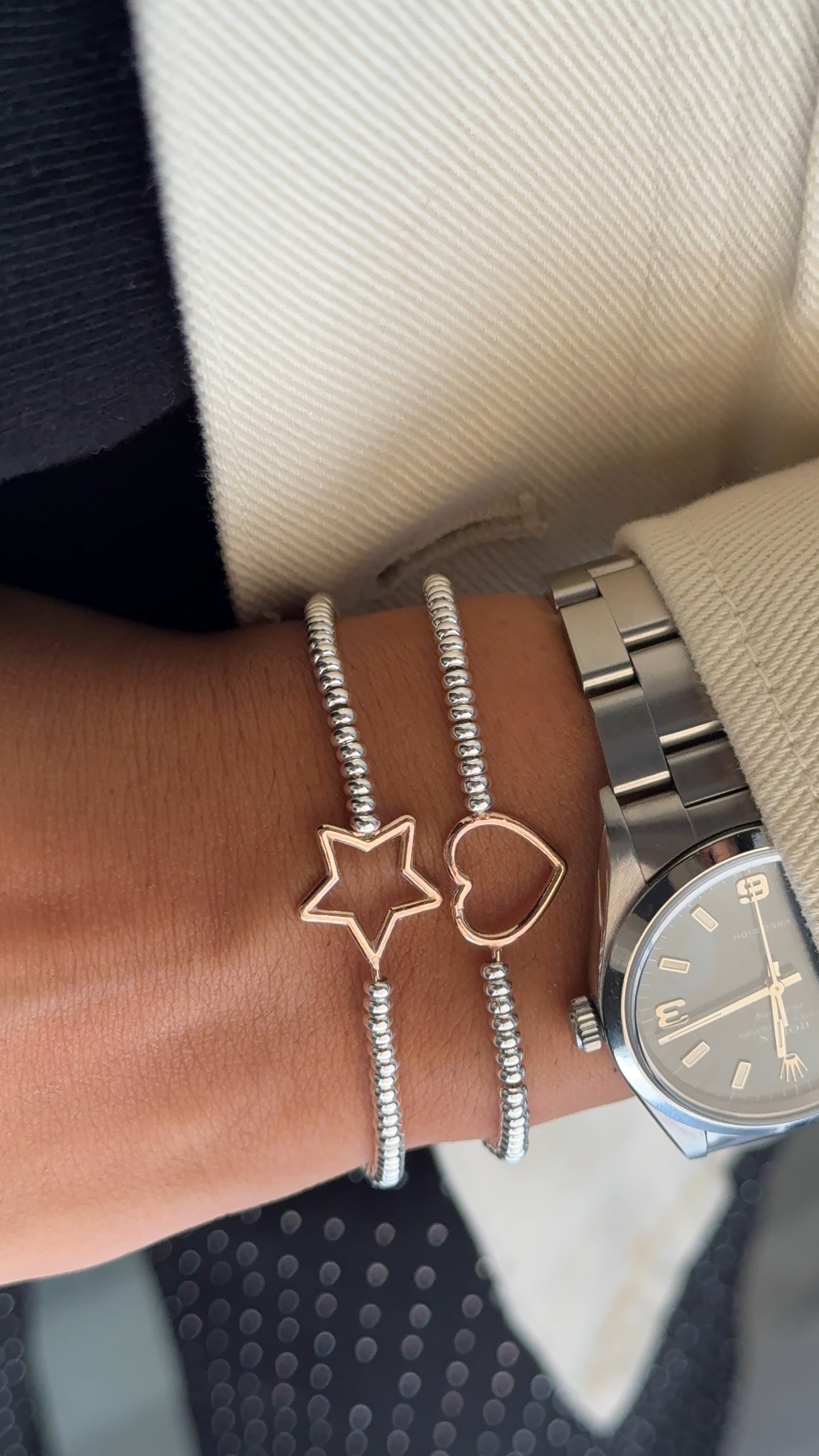 Bracciale stella /cuore traforata