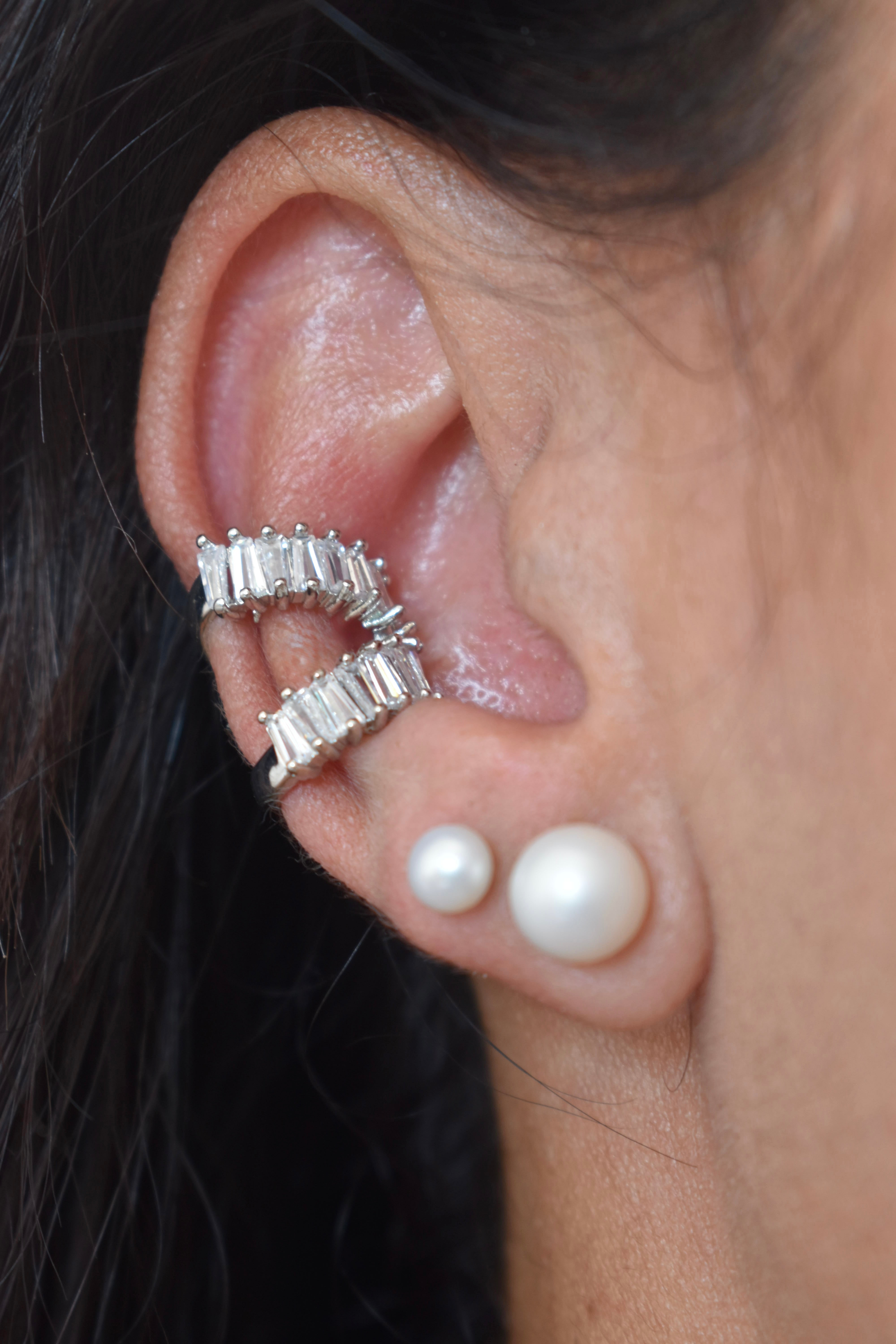 Earcuff double baguette