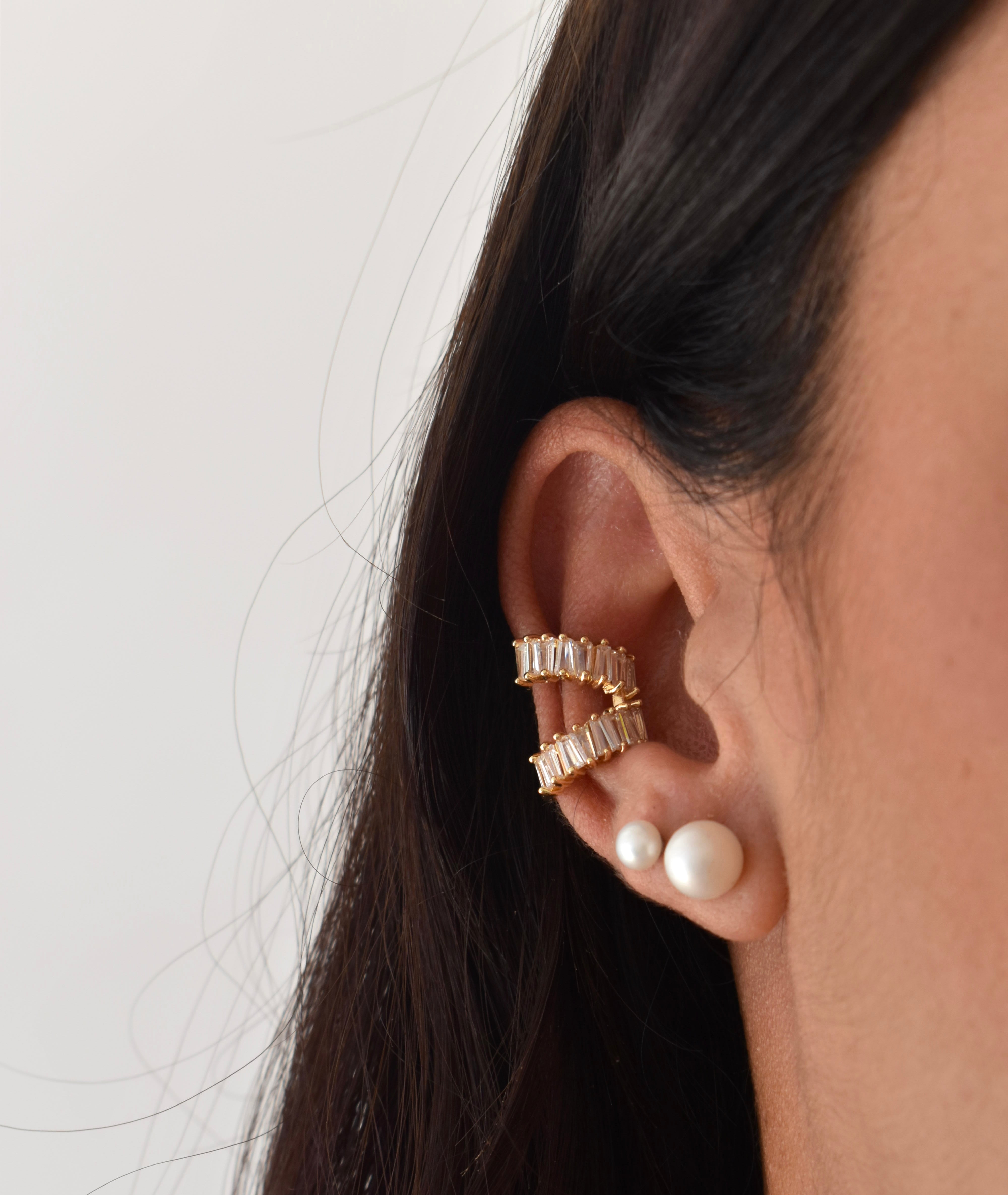 Earcuff double baguette