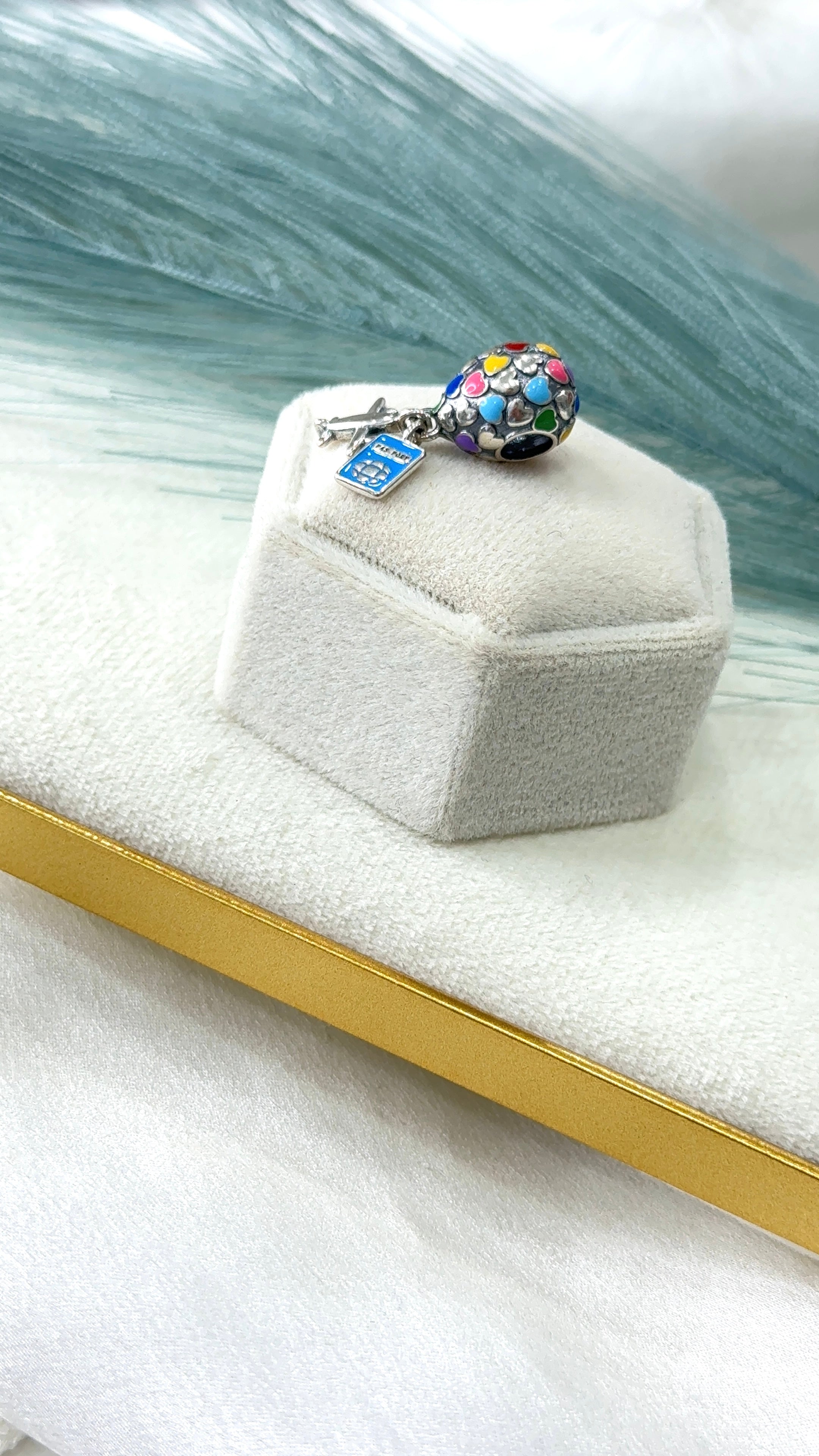 Charm Mongolfiera cuori