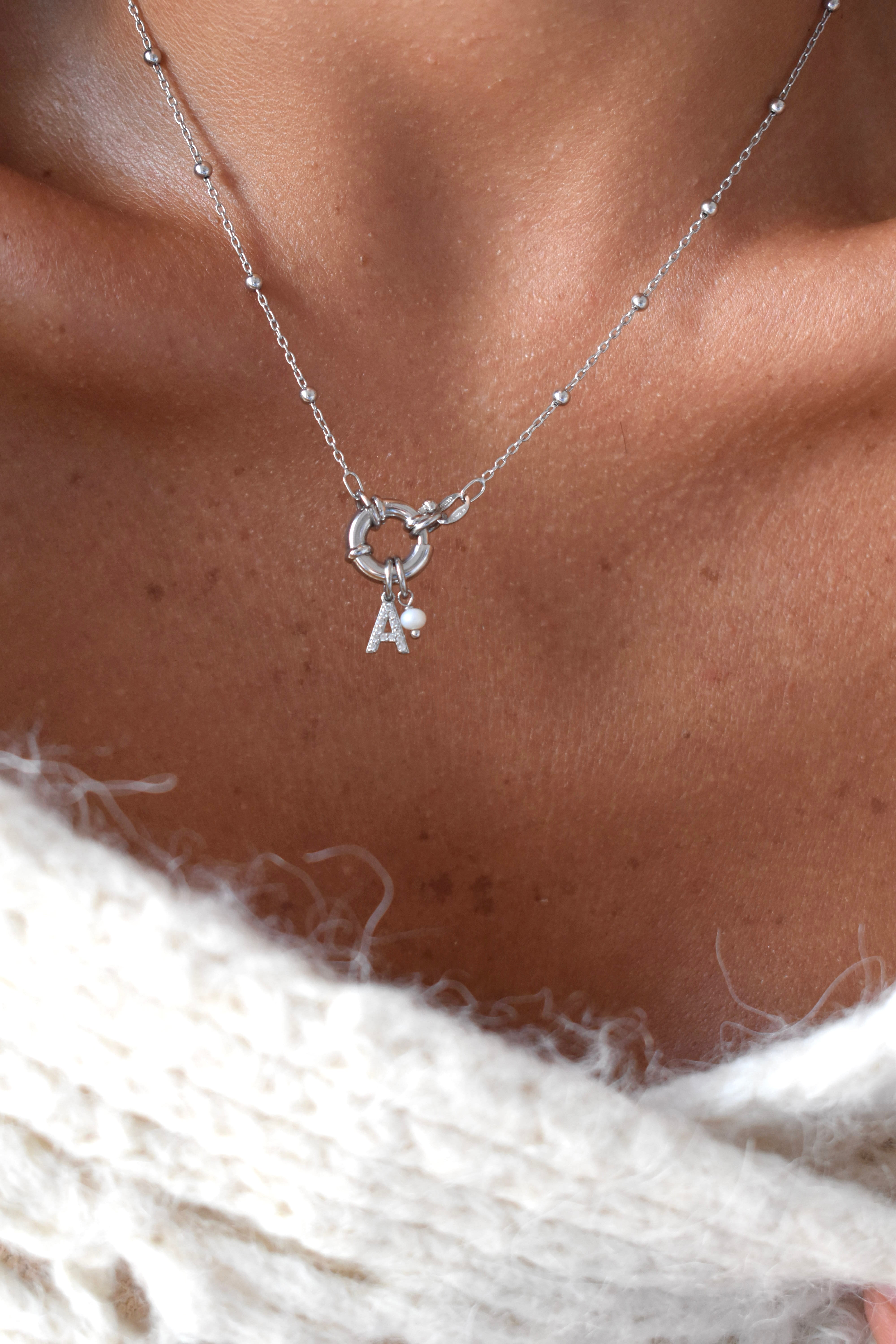 Collana Rosario in Argento 925 con Chiusura ad Anello