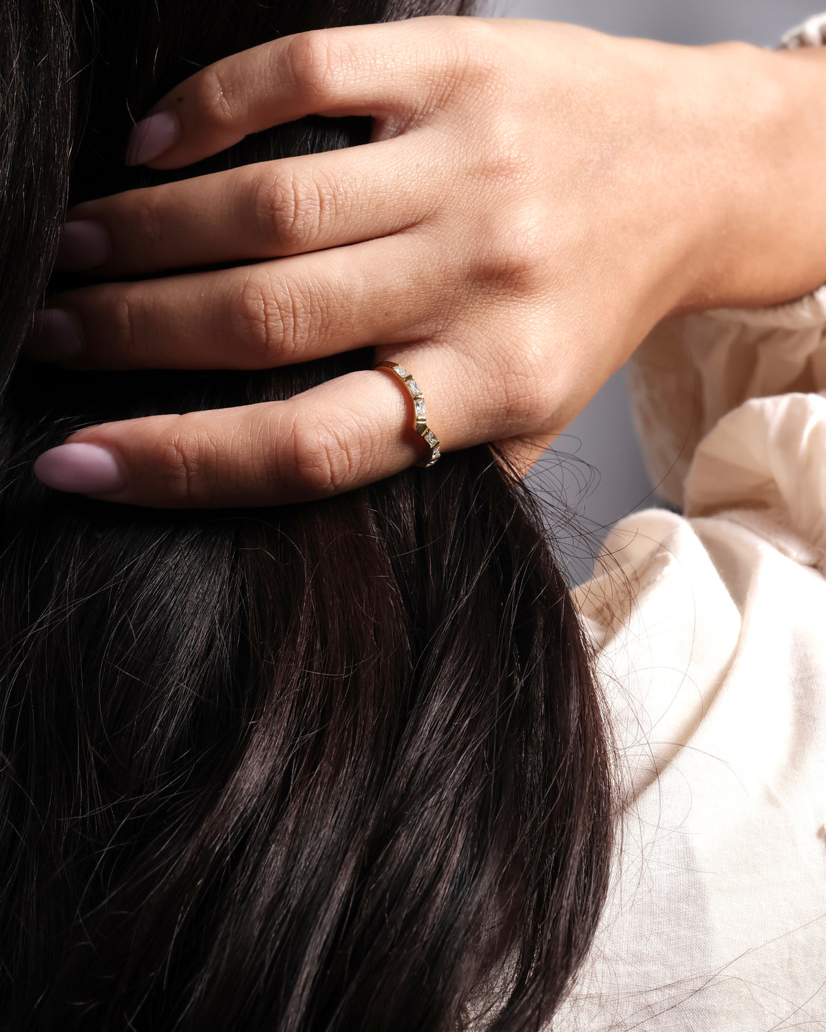 Anello Wave Baguette