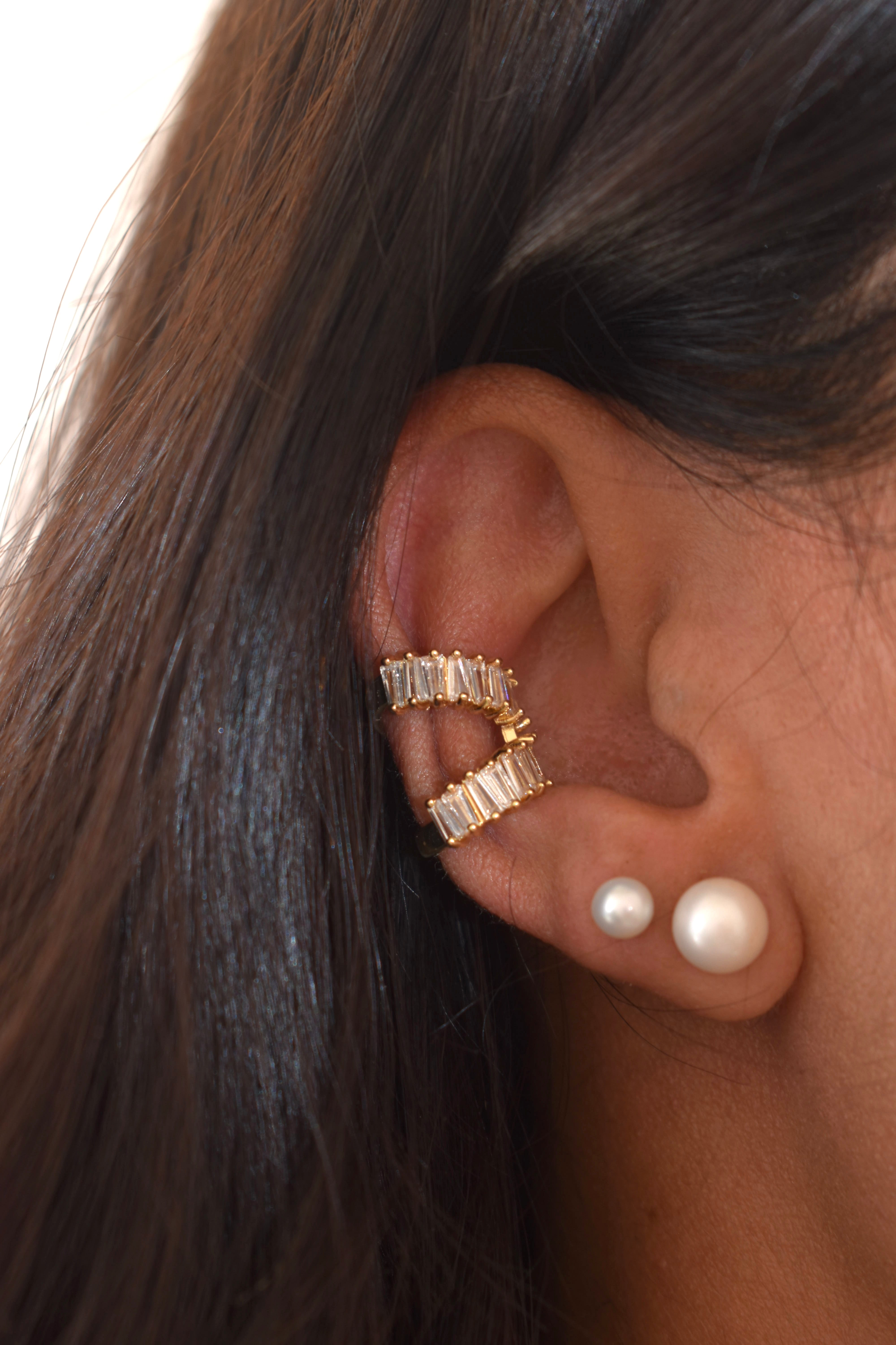 Earcuff double baguette