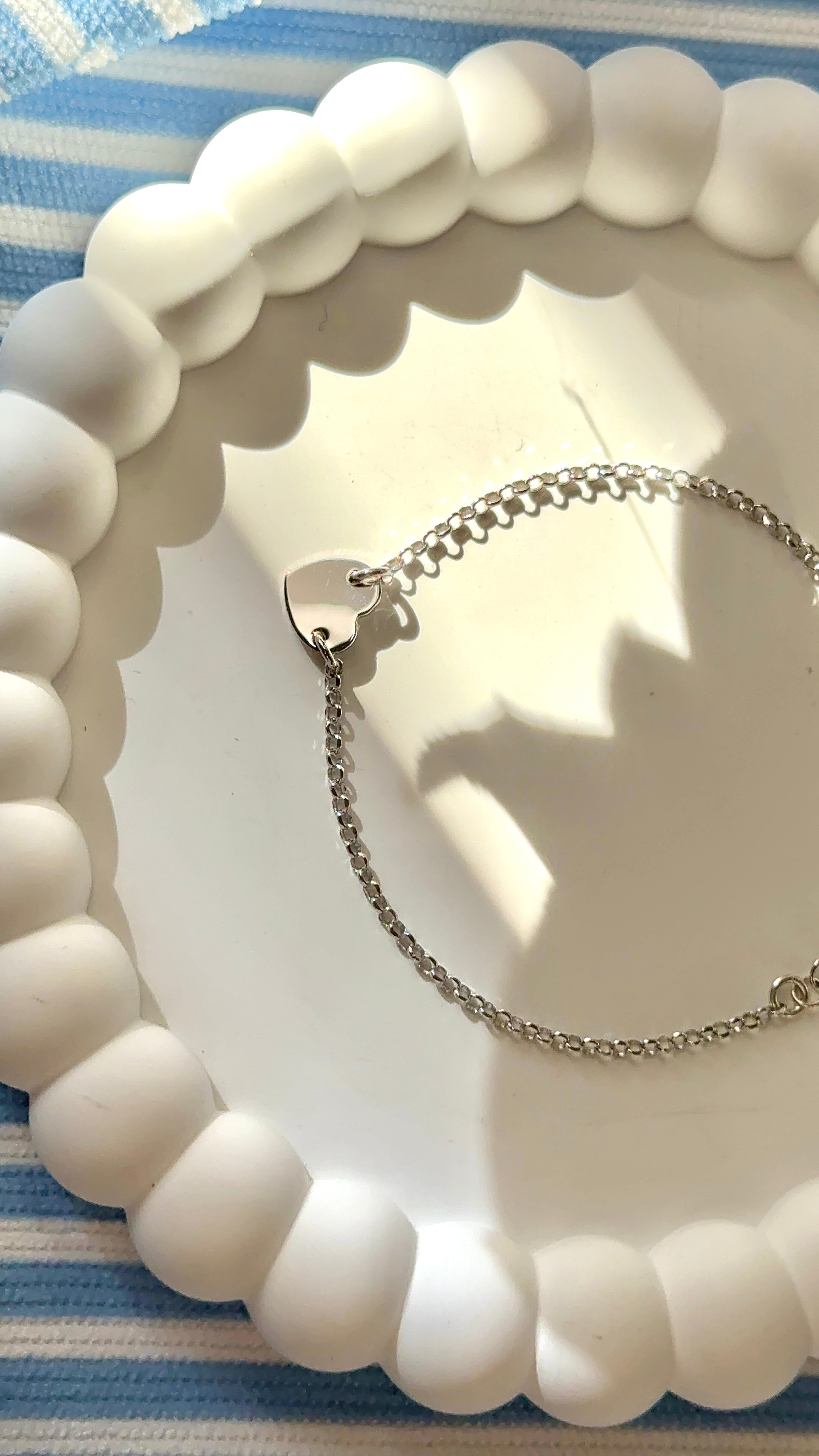 Bracciale catena Roló e cuoricino