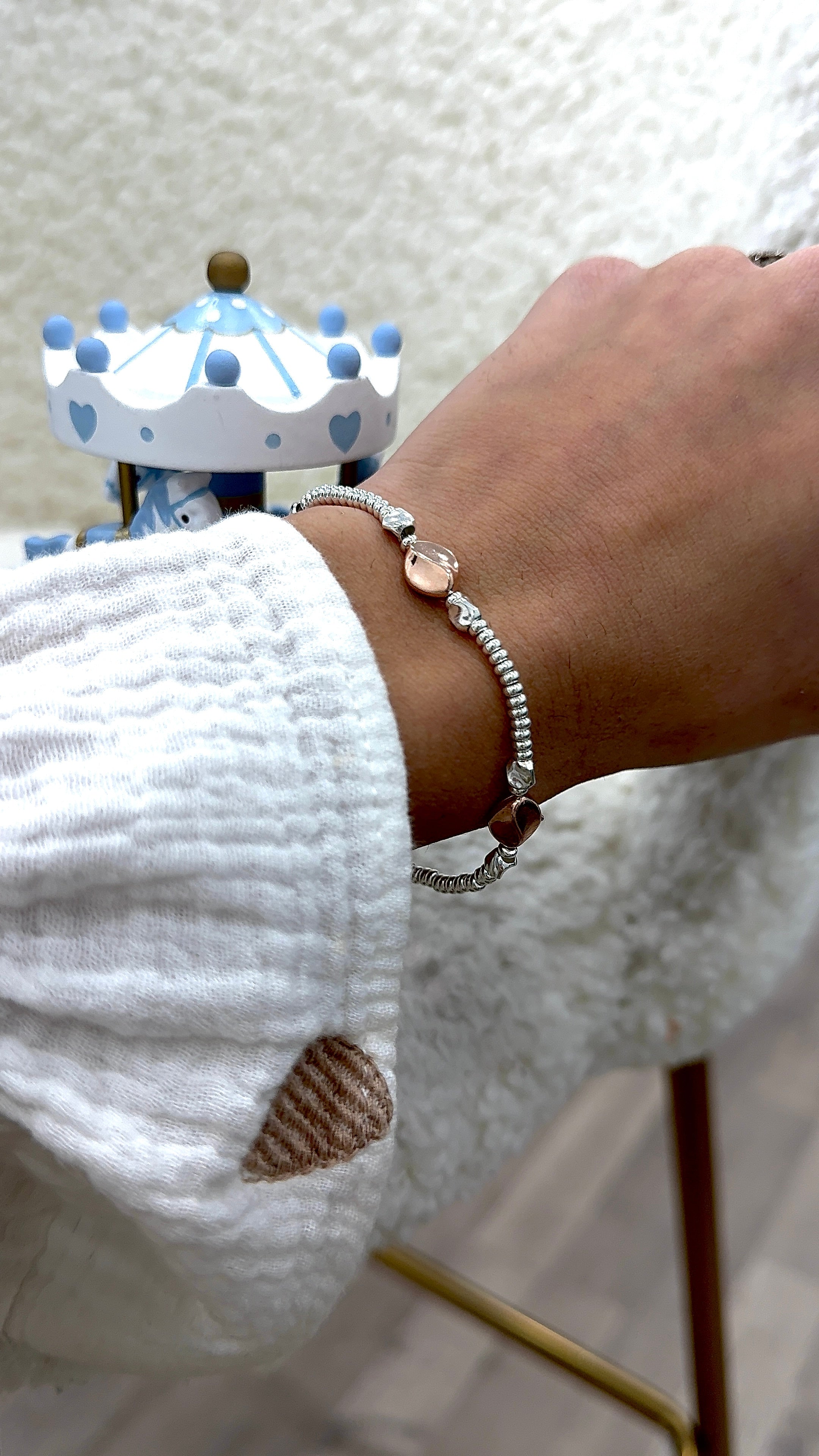 Bracciale rondelline e sassolini