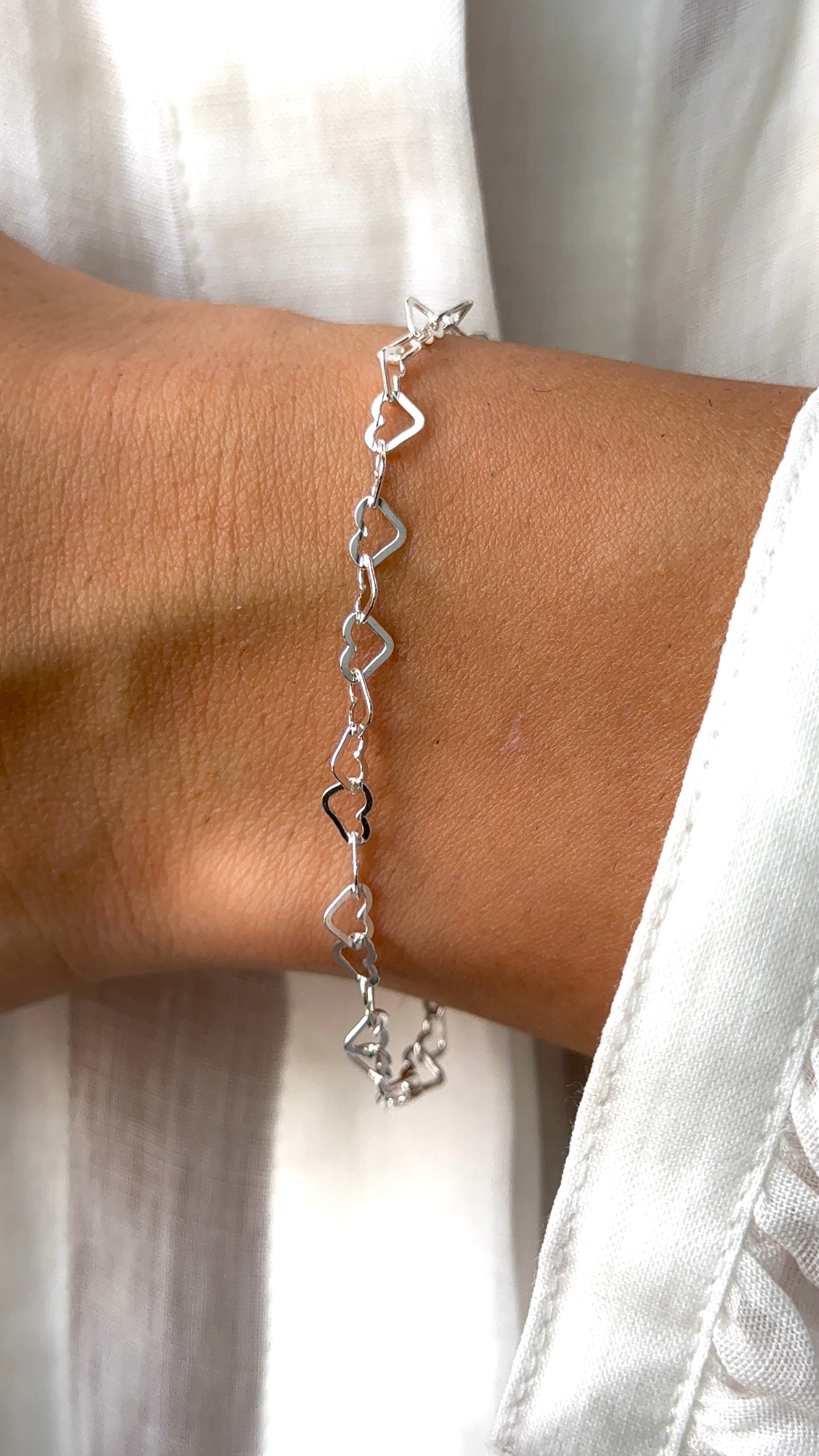 Bracciale catena cuoricini