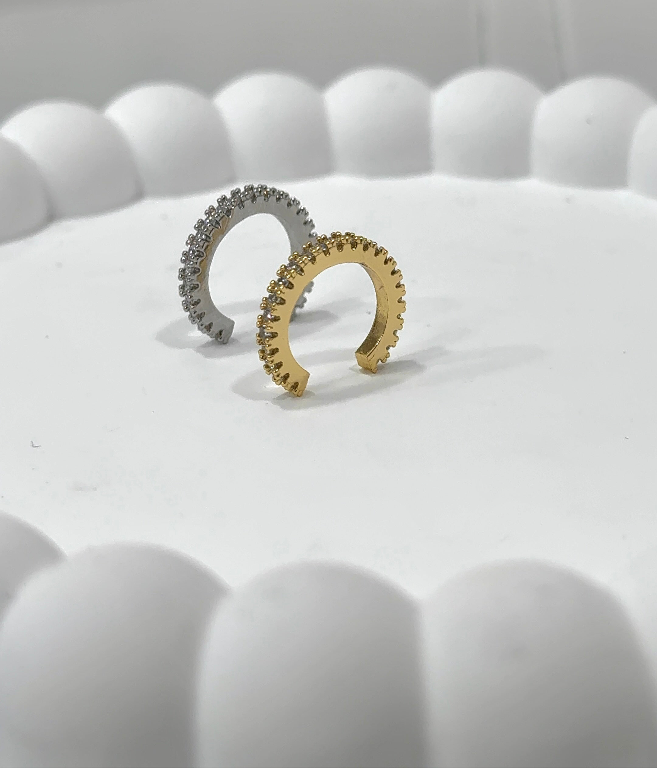Earcuff linear diamantato