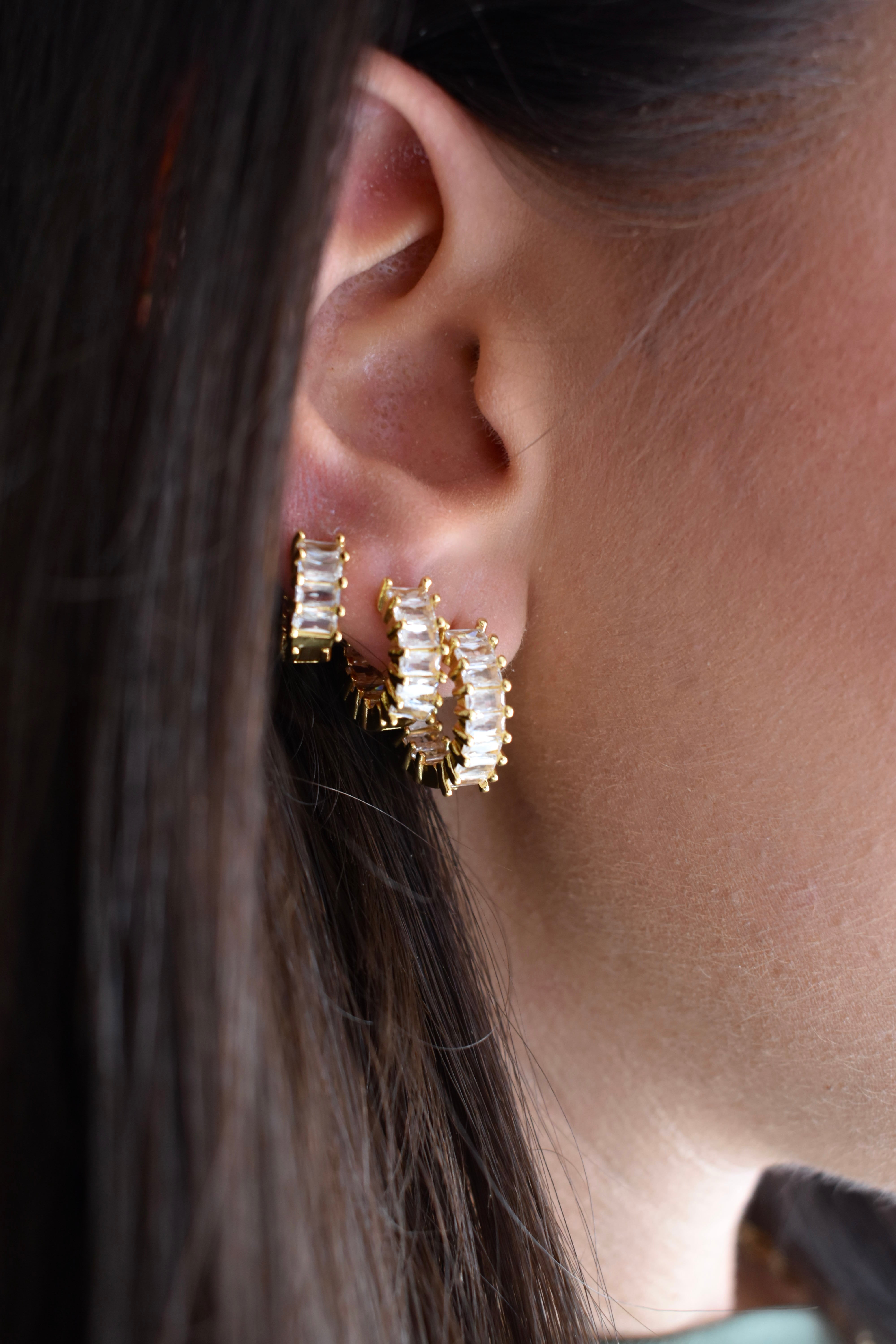 Set Hoops Baguette