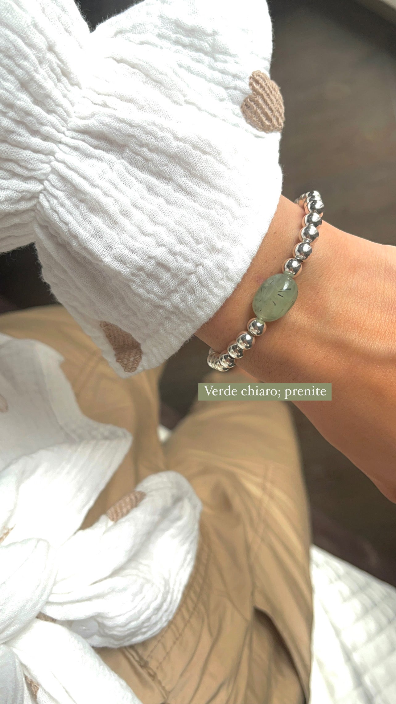 Bracciale Sfere e pietra naturale