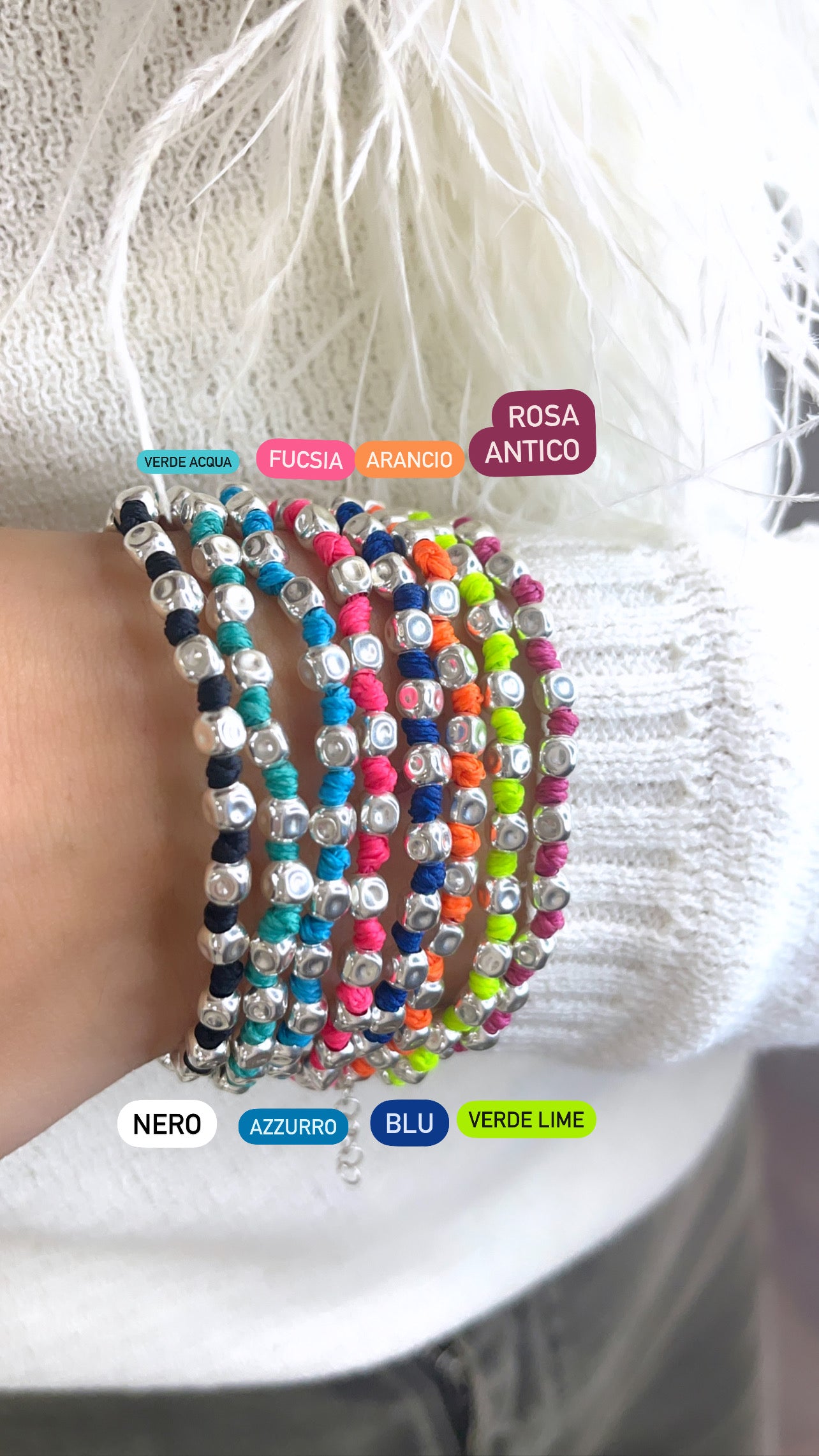Nodini colorato e cubetti martellati 🌈