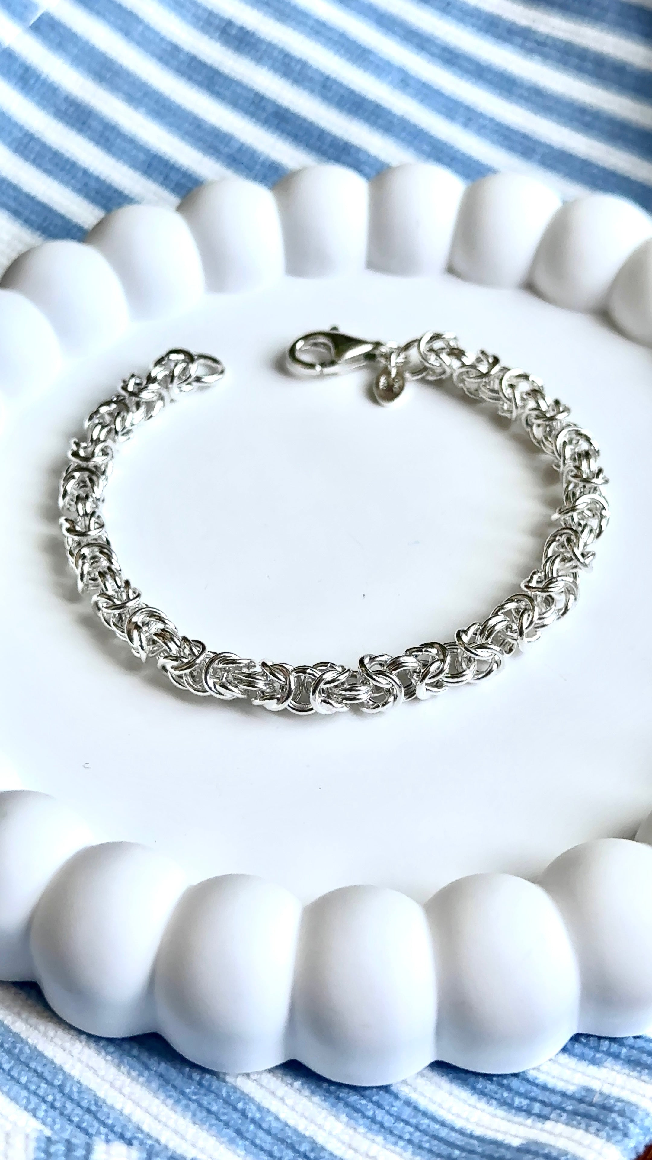 Bracciale Maglia Bizantina Bombata