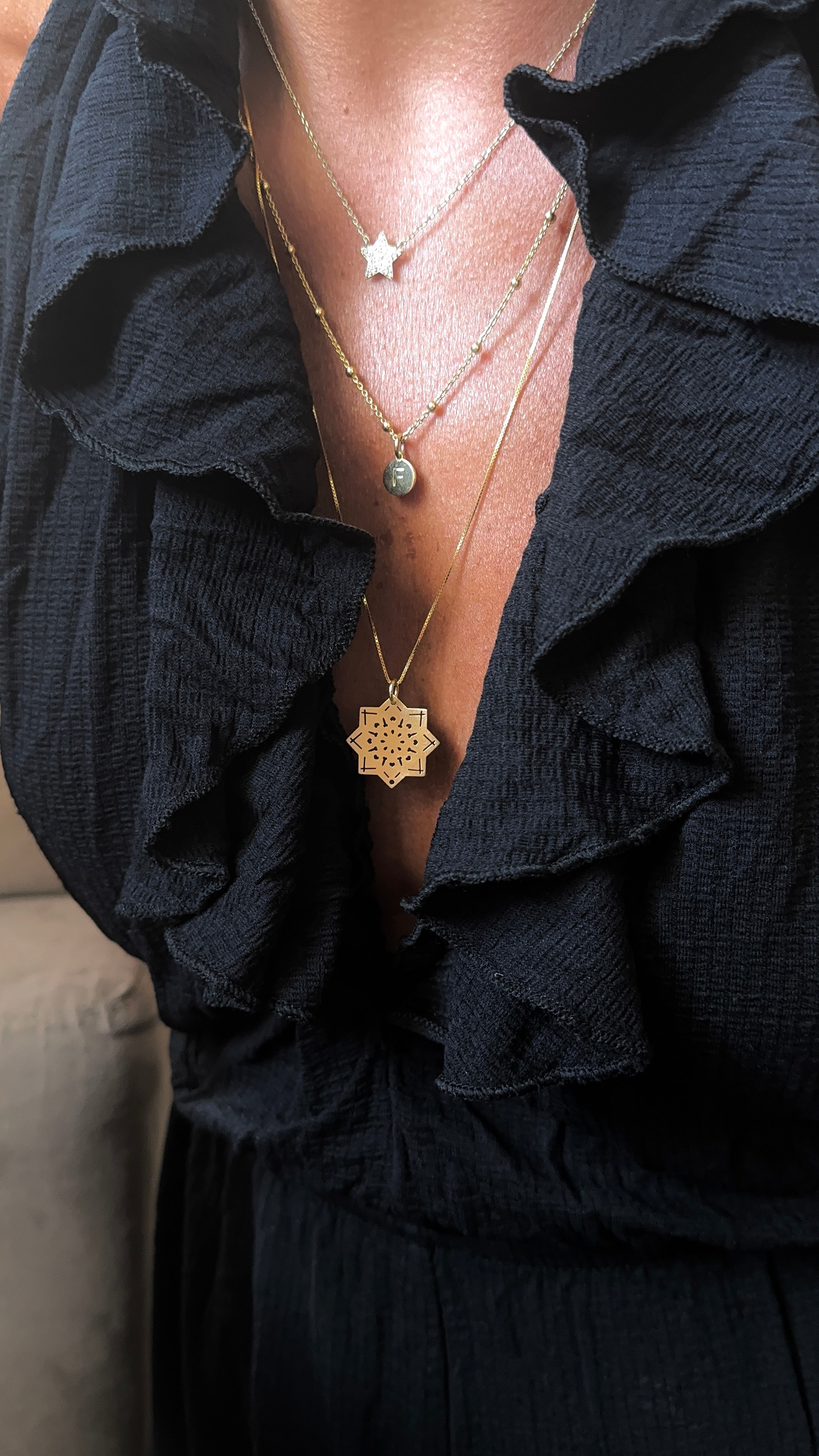 Collana targhetta Sole