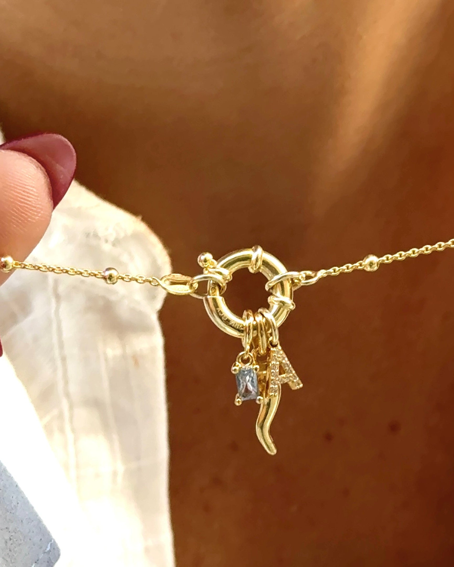 Collana Rosario in Argento 925 con Chiusura ad Anello