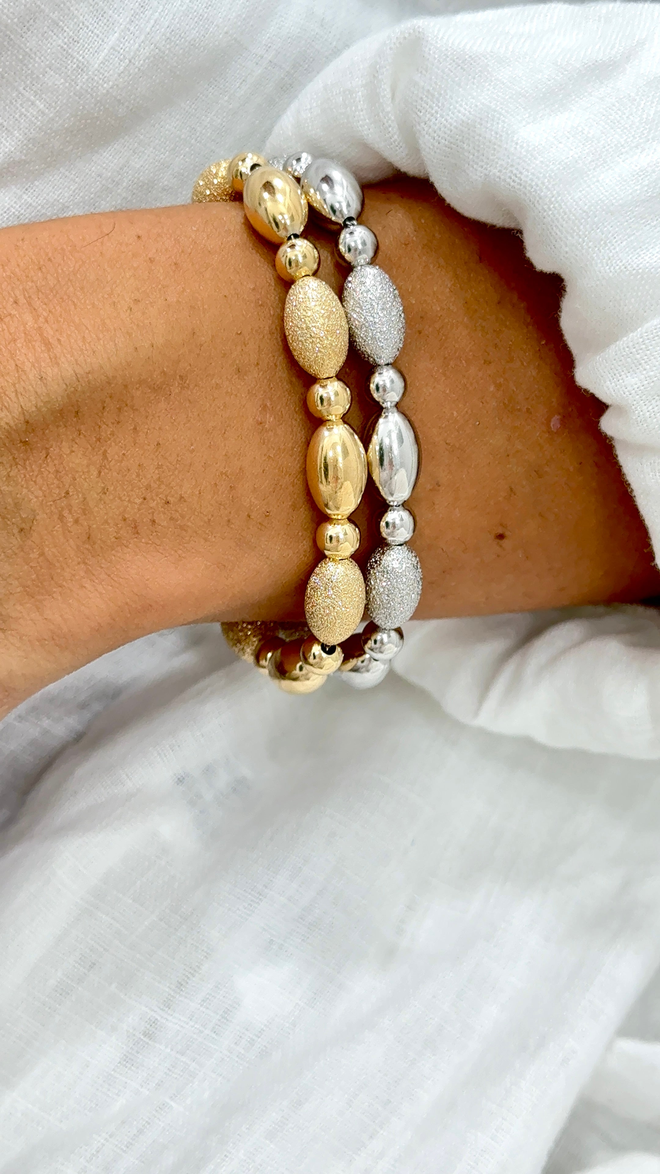 Bracciale sfere ovetti luccicoso