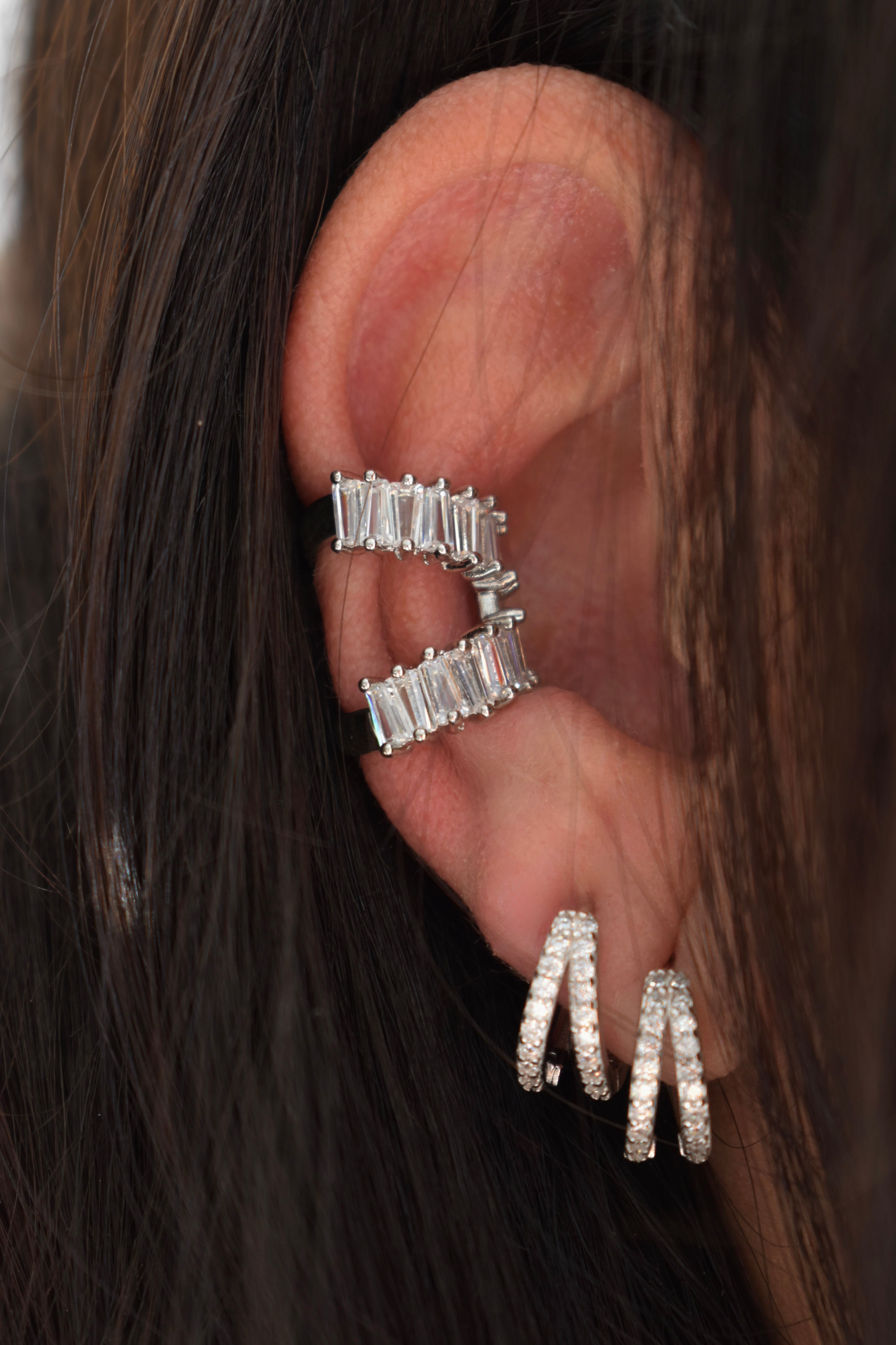 Earcuff double baguette
