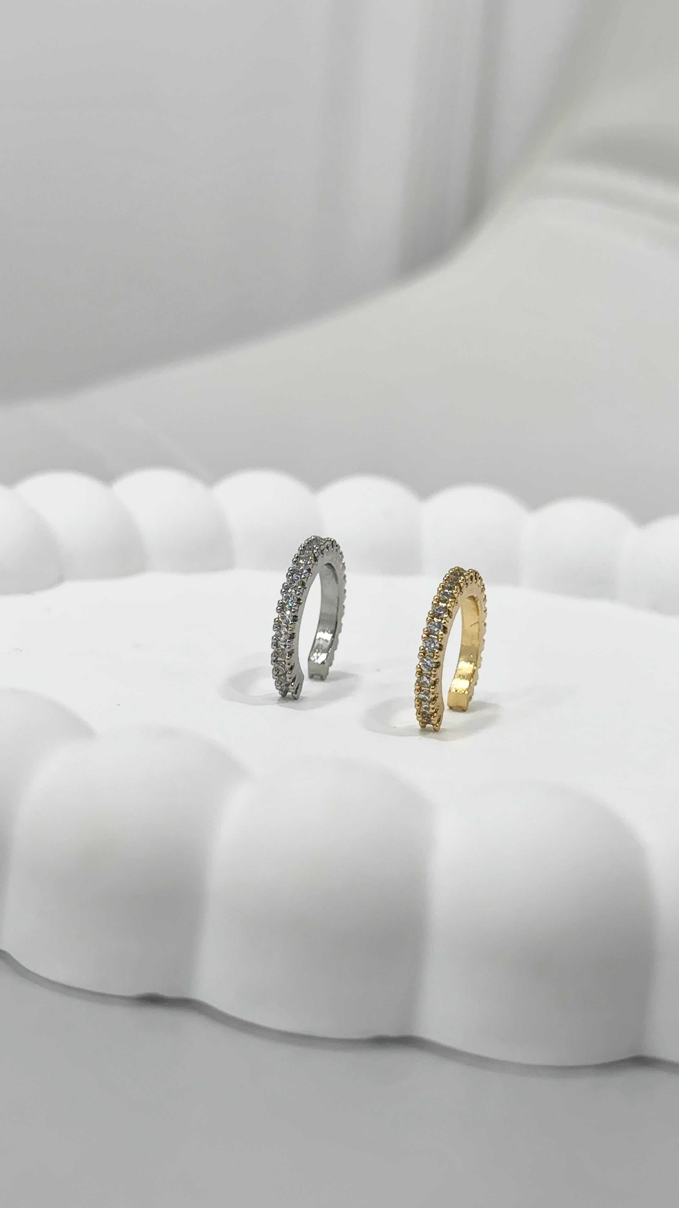 Earcuff linear diamantato