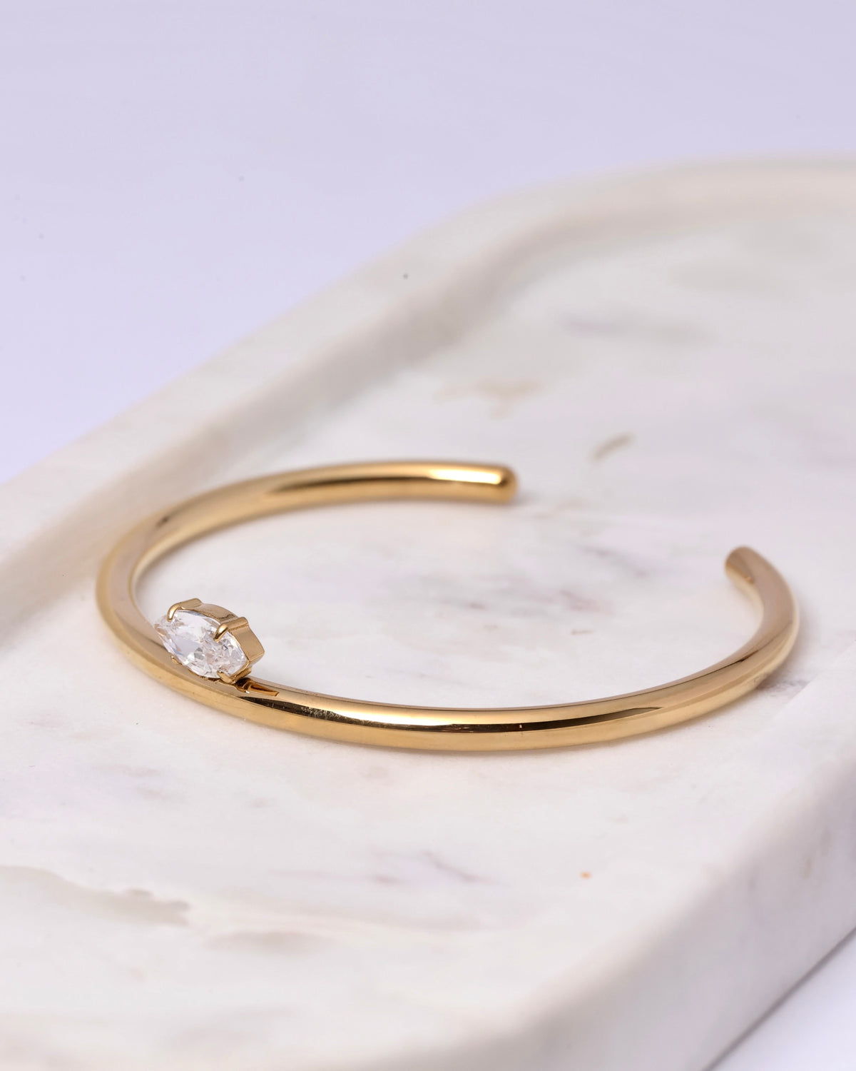 Bracciale Rigido Foglia Luminosa