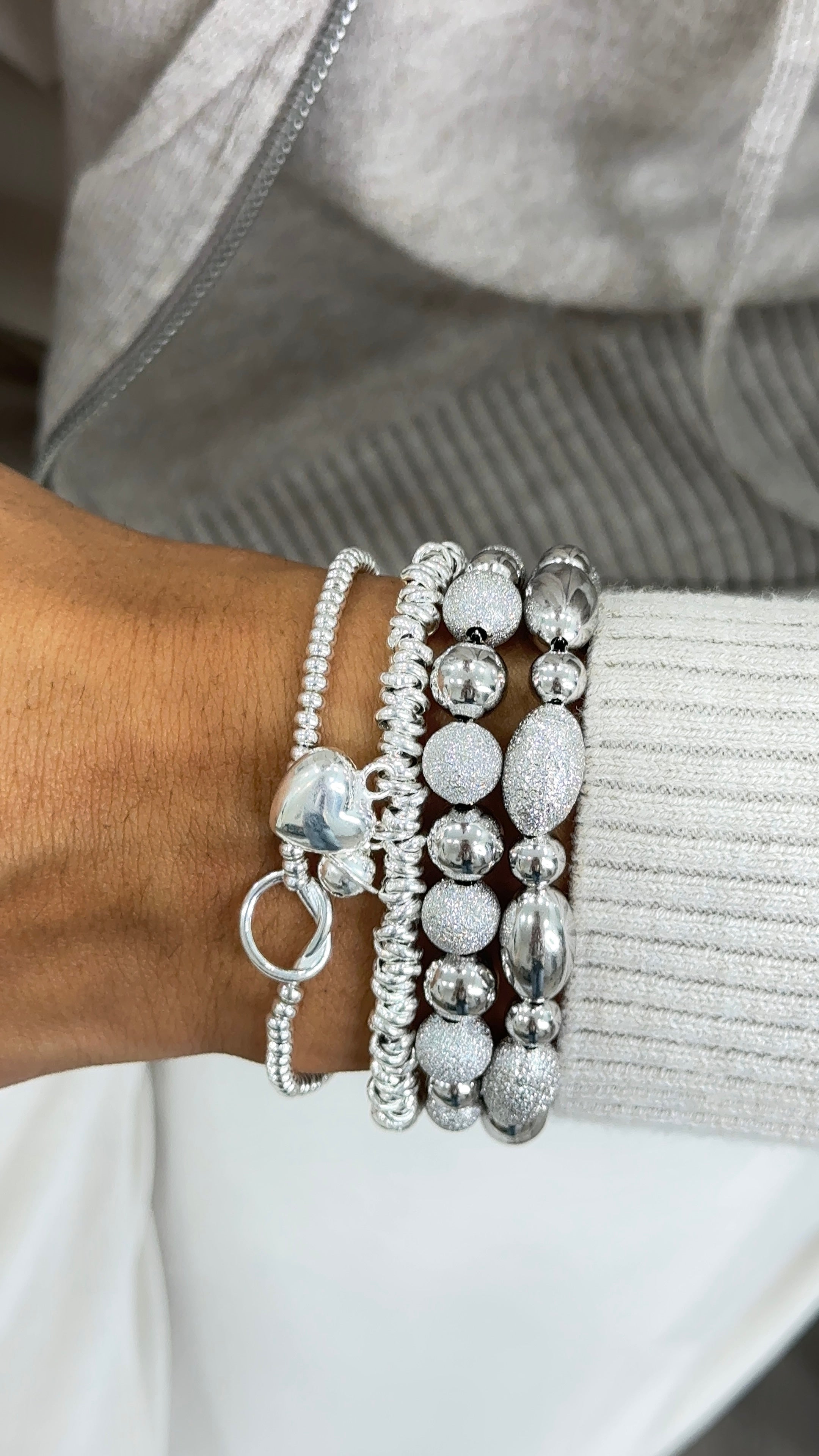 Bracciale sfere ovetti luccicoso