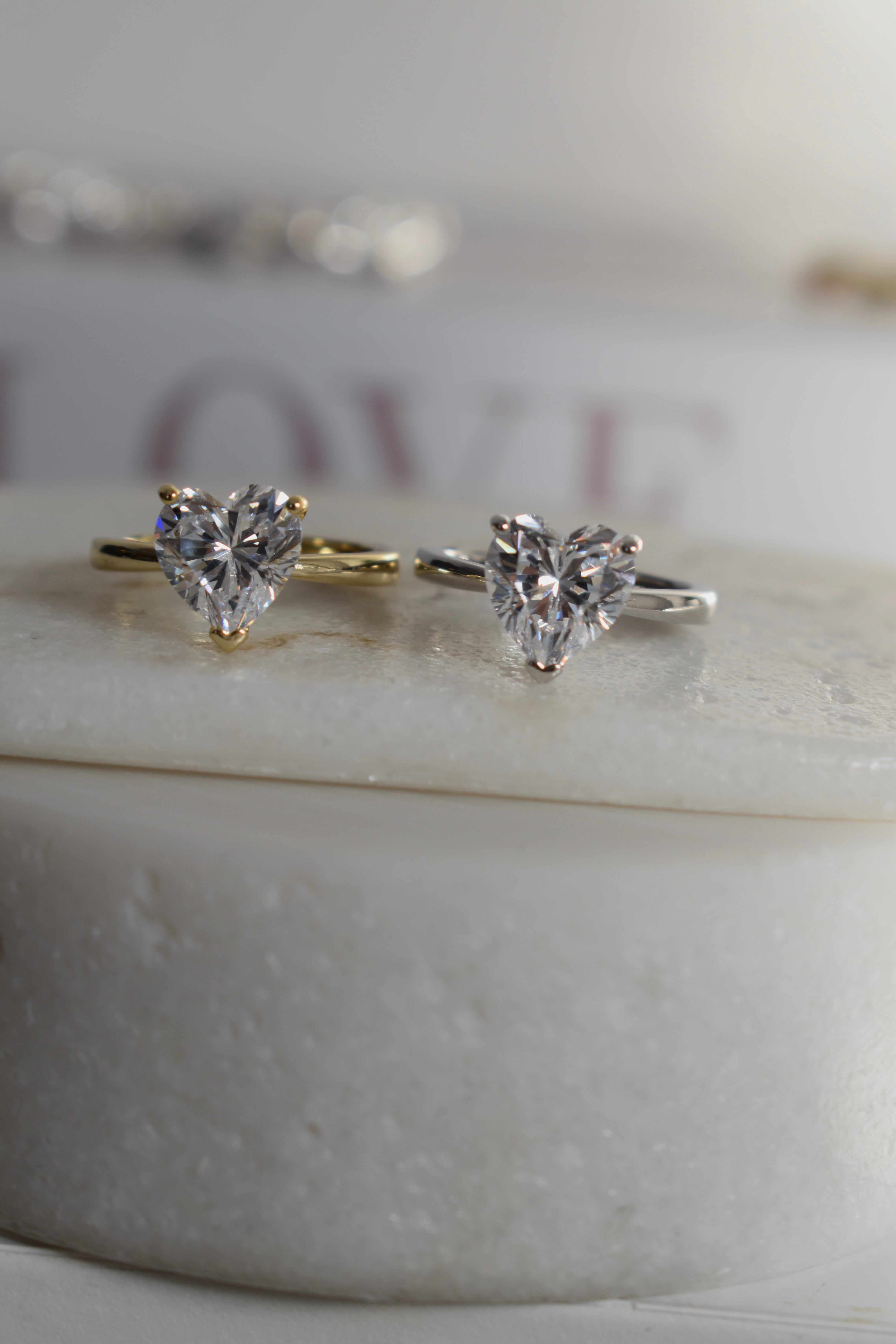 Anello solitario cuore big