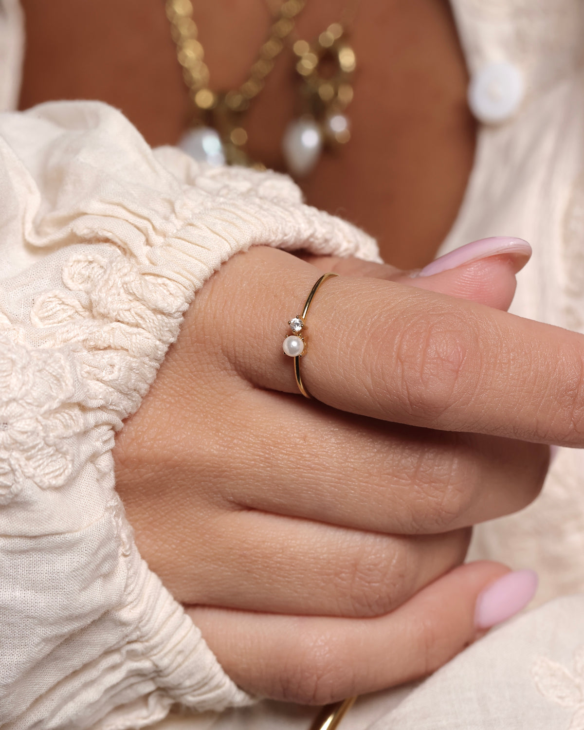 Anello Abbraccio di Perla