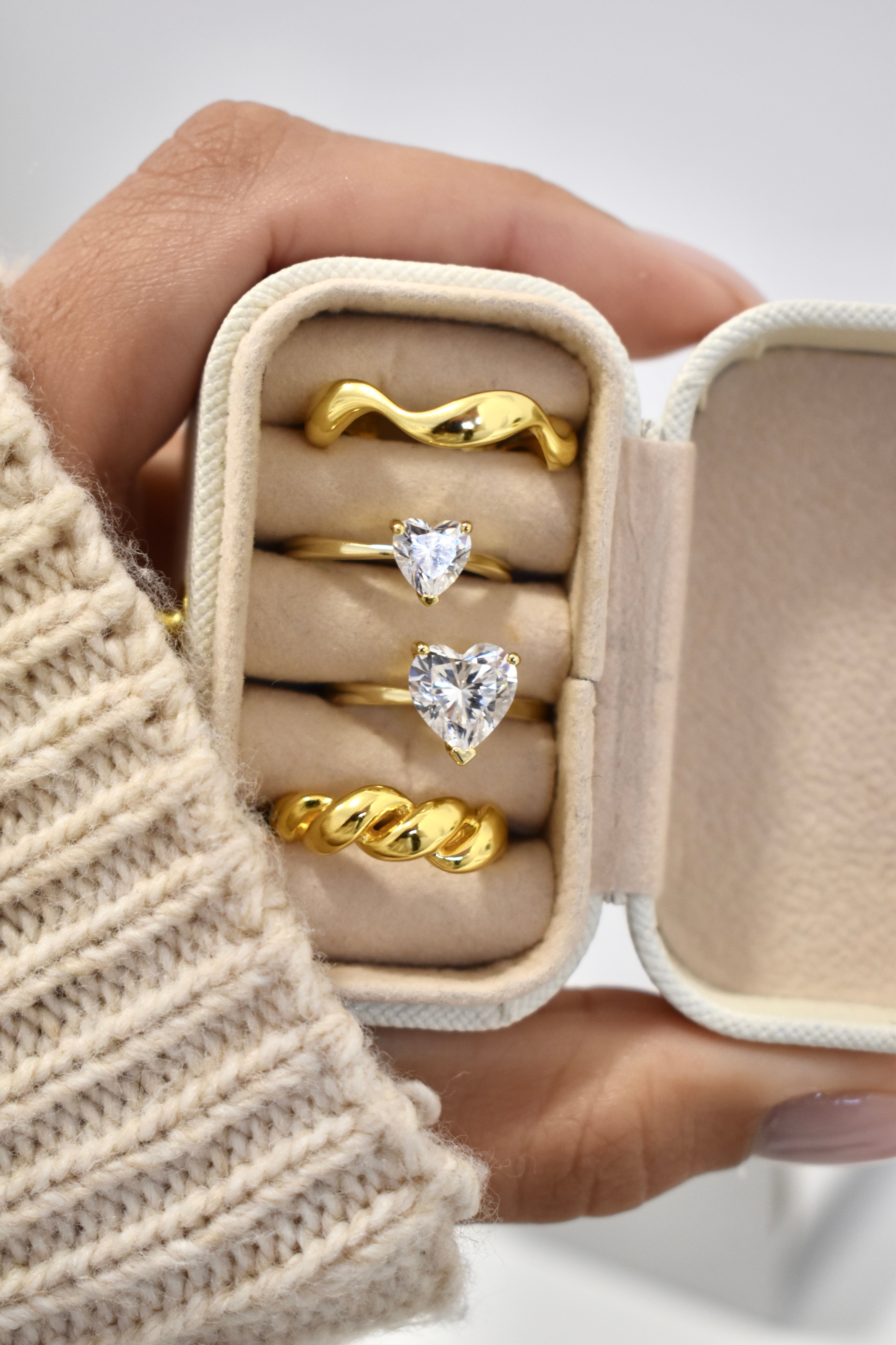 Anello solitario cuore big