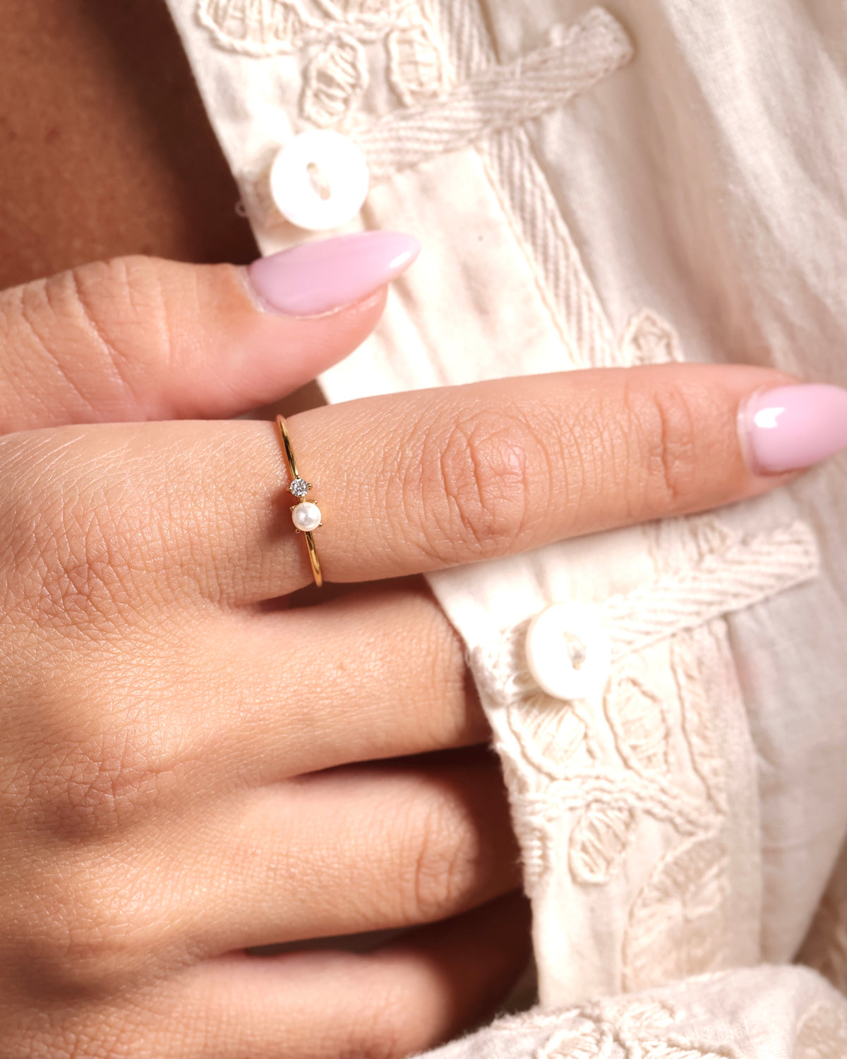 Anello Abbraccio di Perla