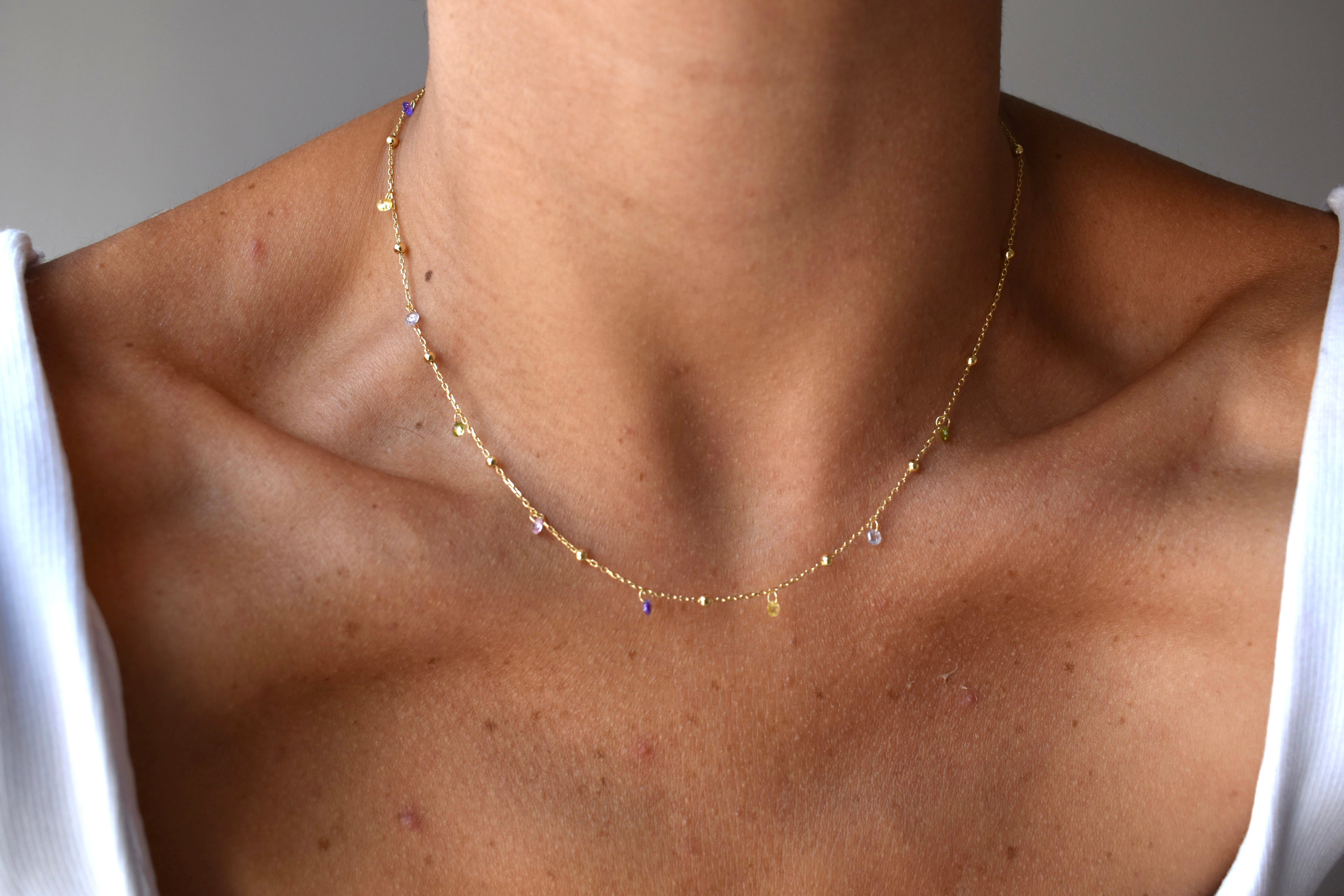 collana diamantini multicolor