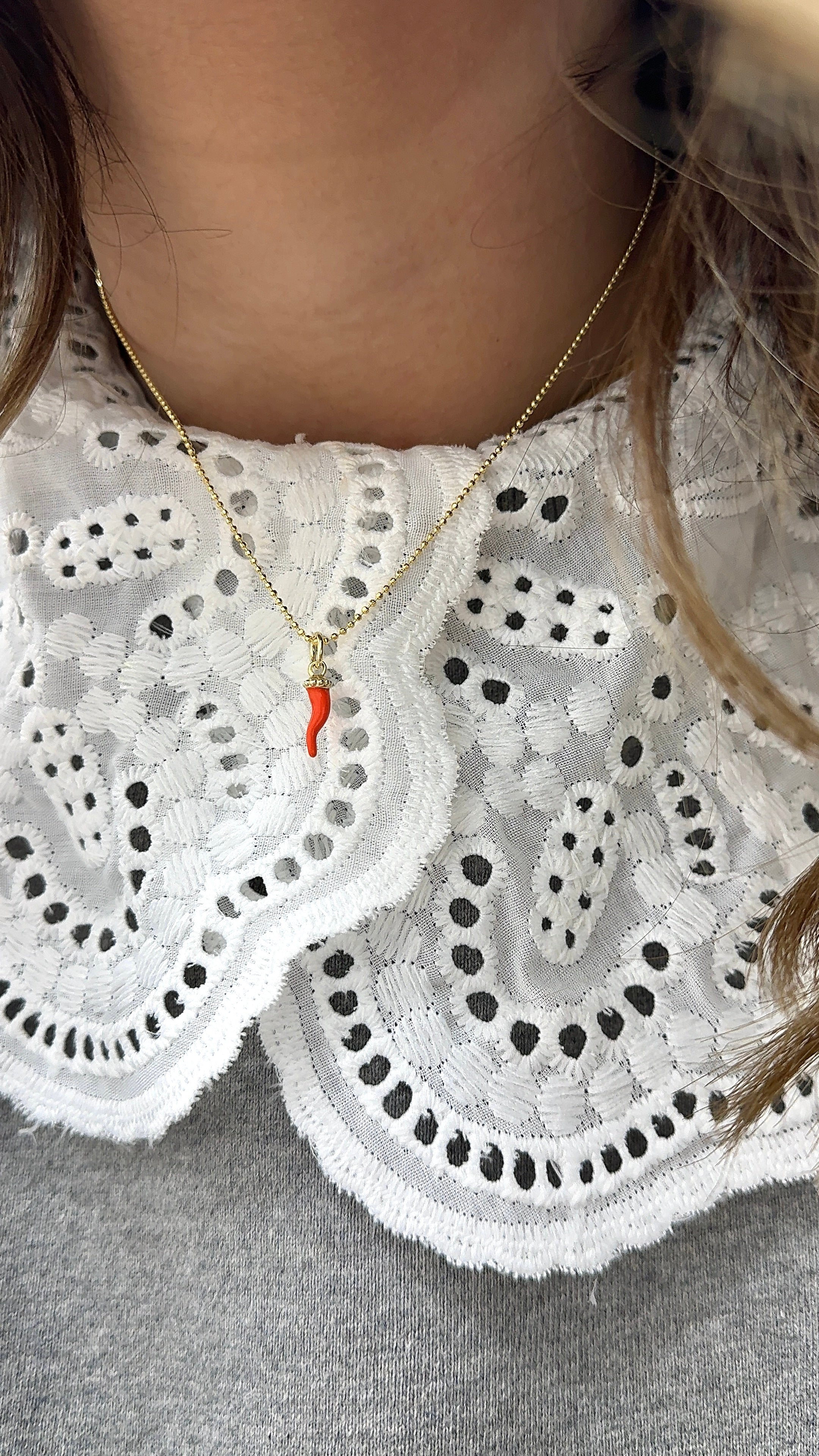 Collana cornetto Borchie