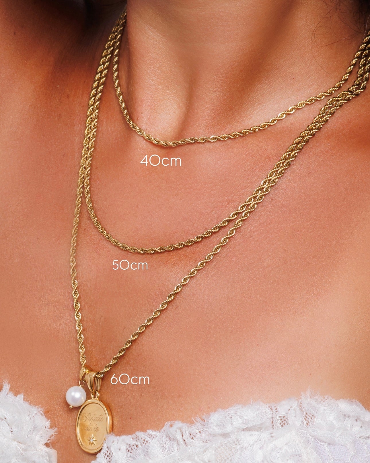 Collana Torchon In Acciaio (Collana Singola)