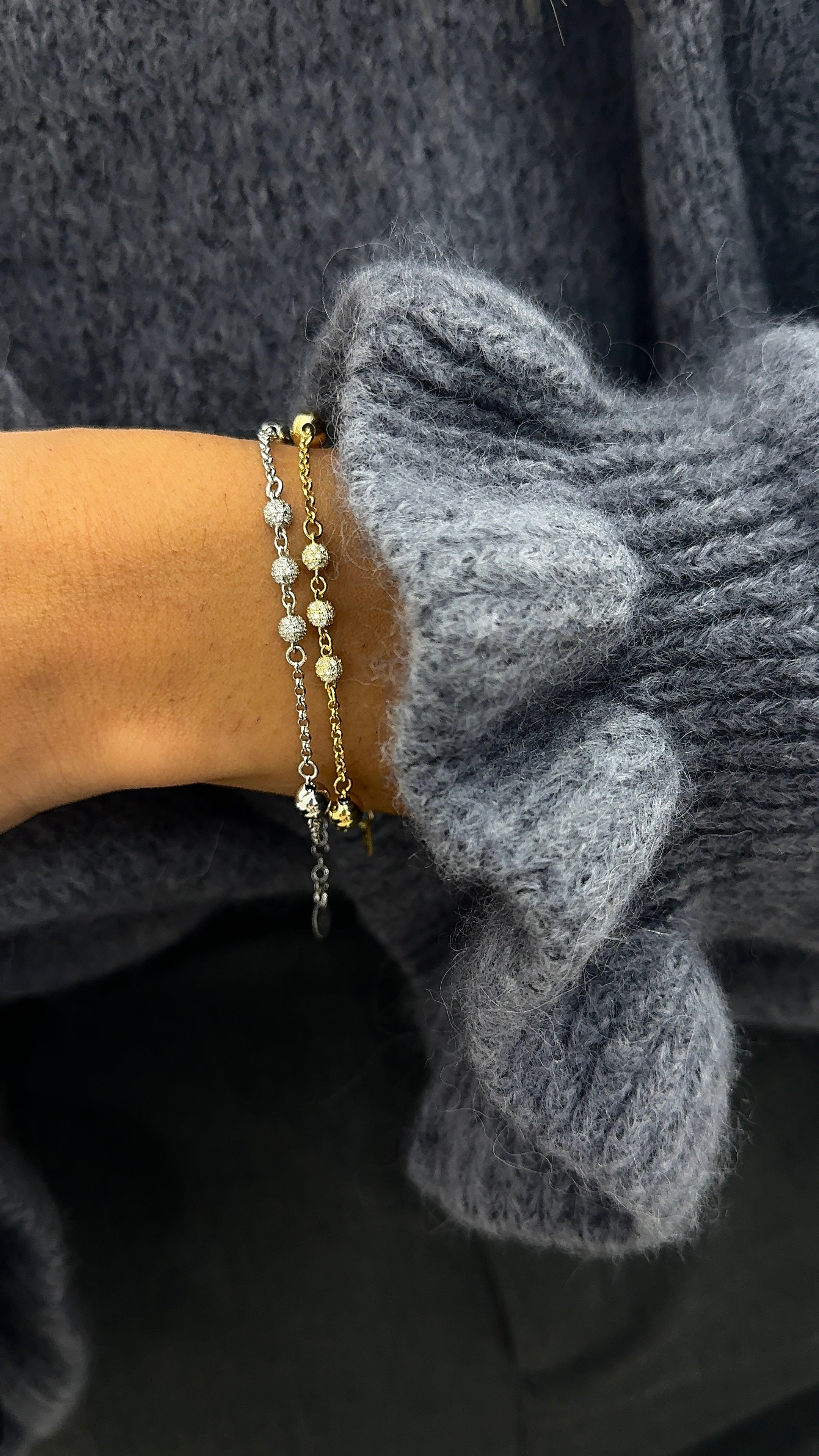 Bracciale Palline diamantate