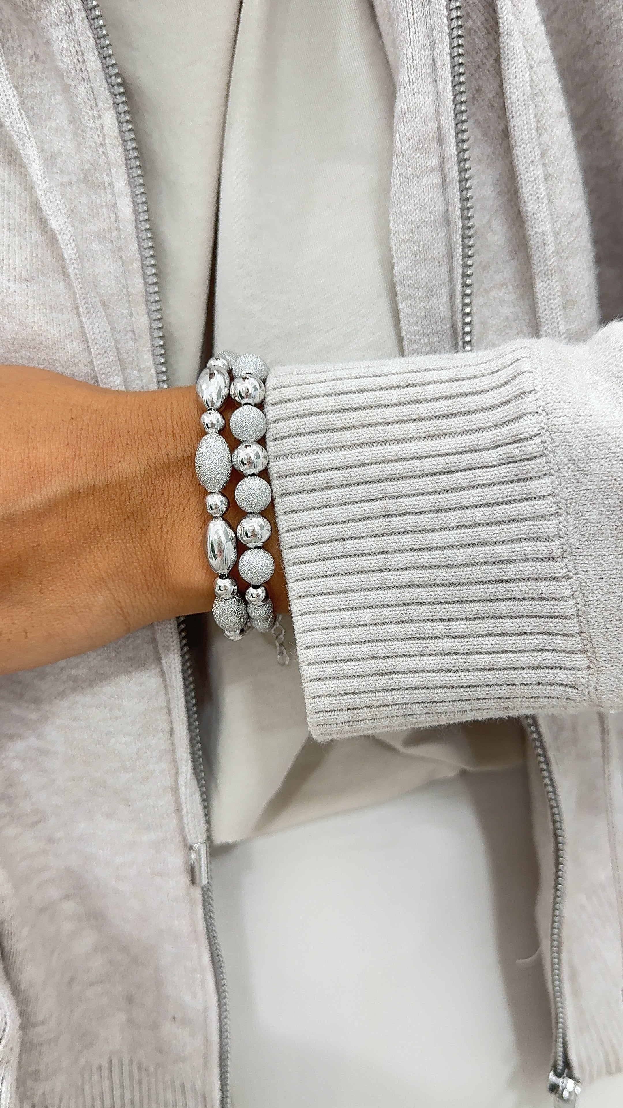 Bracciale Sfere luccicose Silver