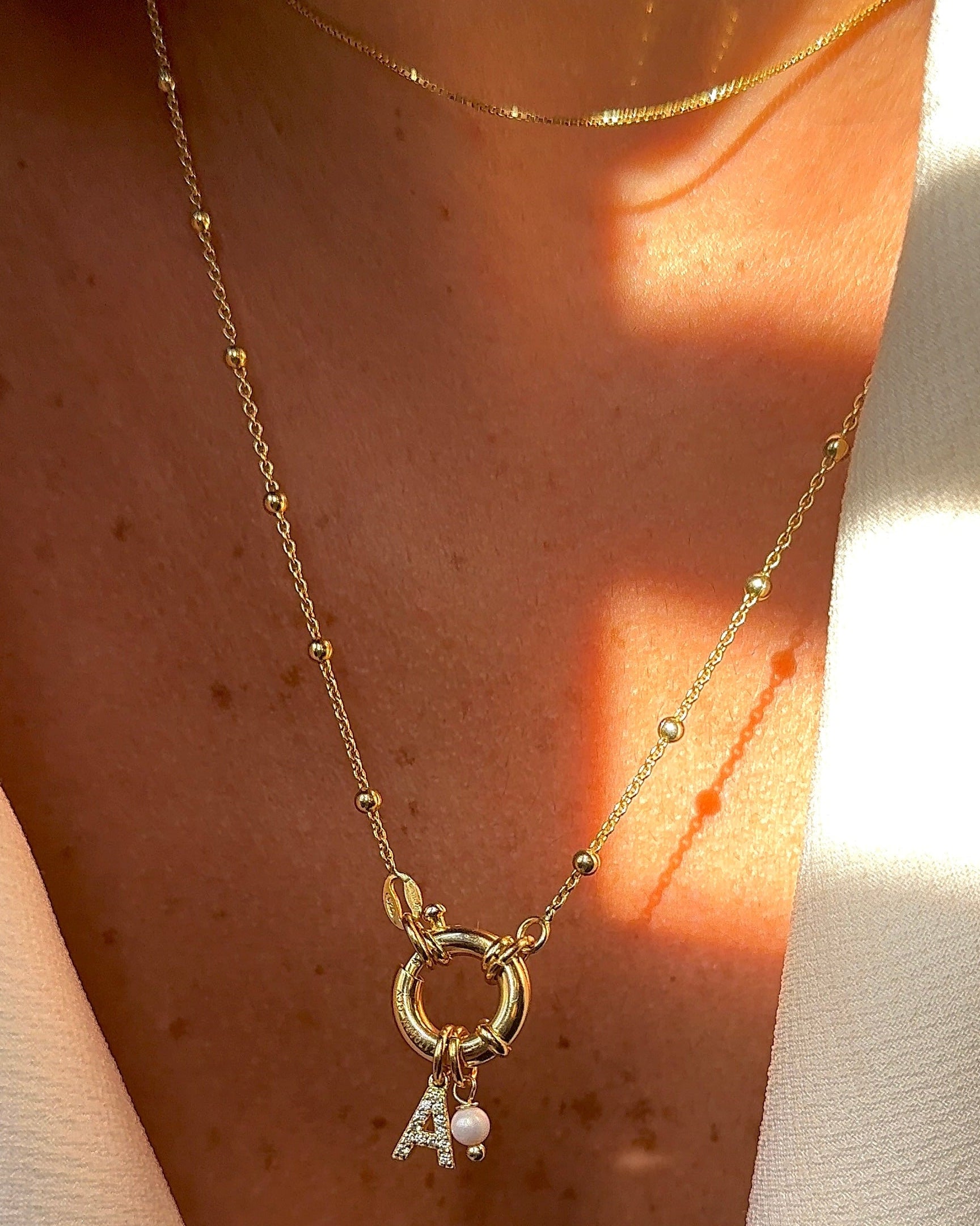 Collana Rosario in Argento 925 con Chiusura ad Anello