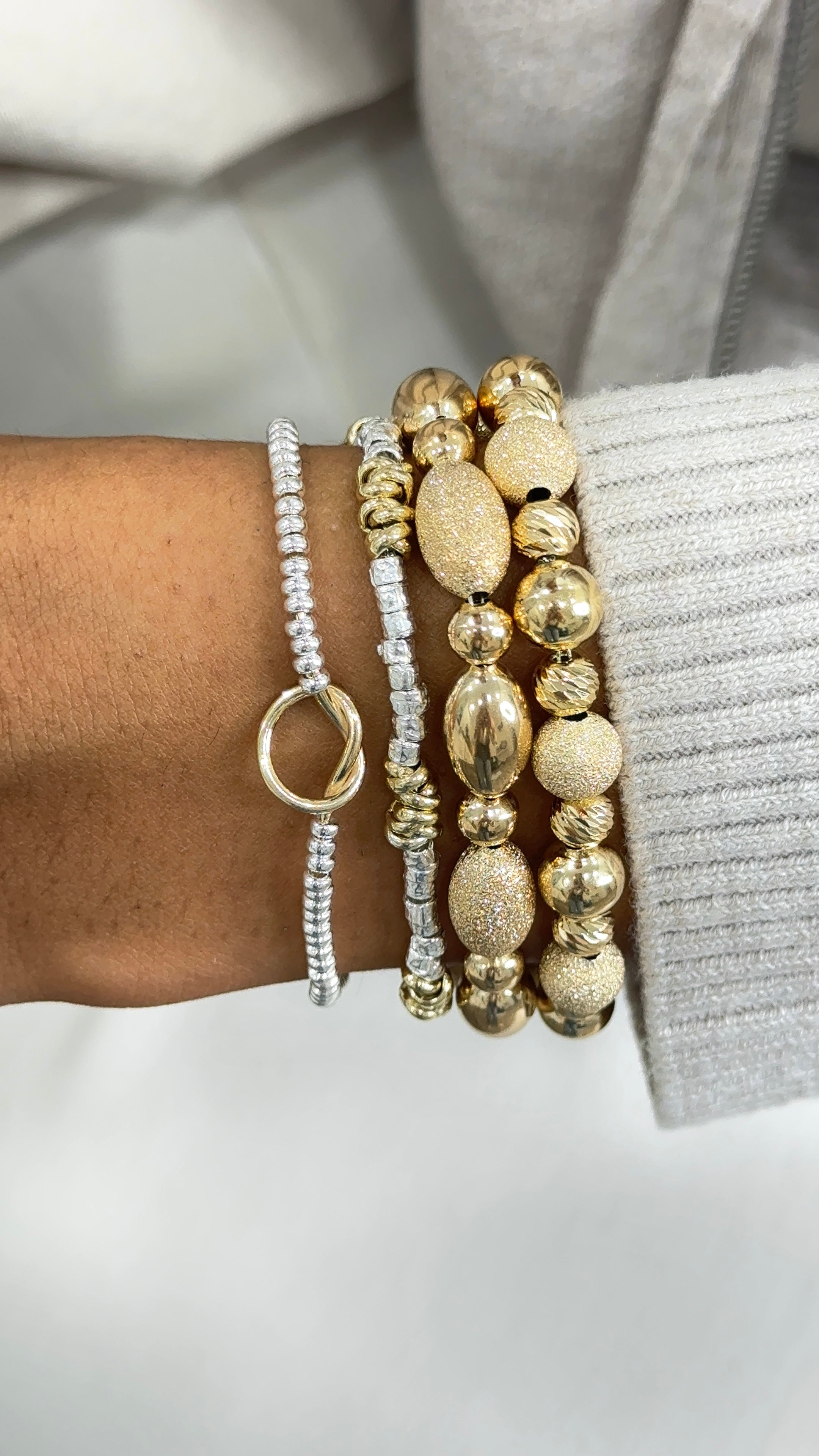 Bracciale sfere ovetti luccicoso