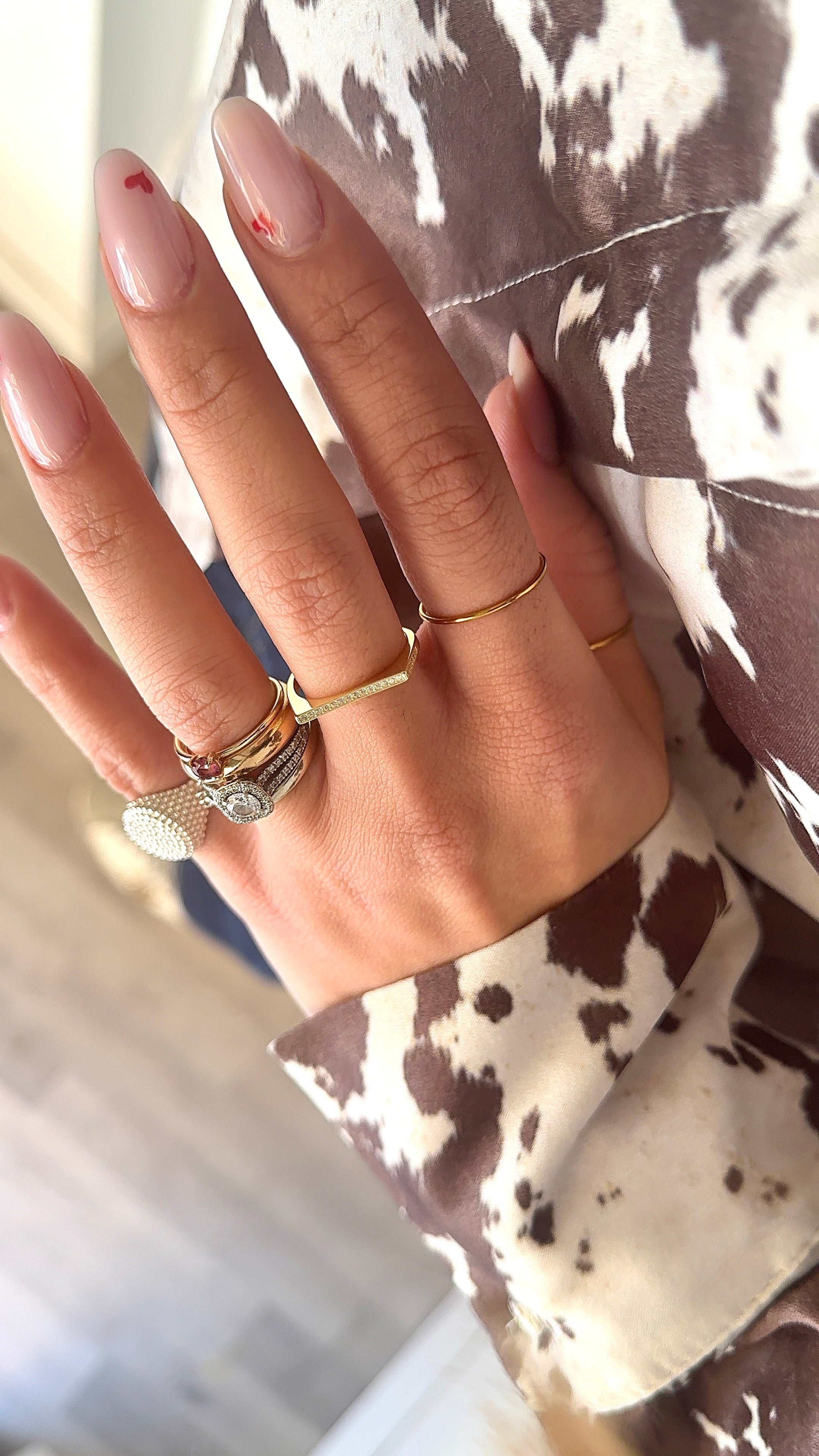 Anello square sottile